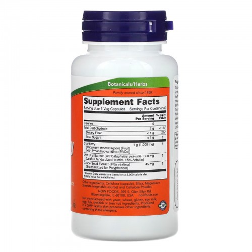 NOW Foods, клюква с проантоцианидинами, 90 вегетарианских капсул NOW Foods, клюква с проантоцианидинами, 90 вегетарианских капсул